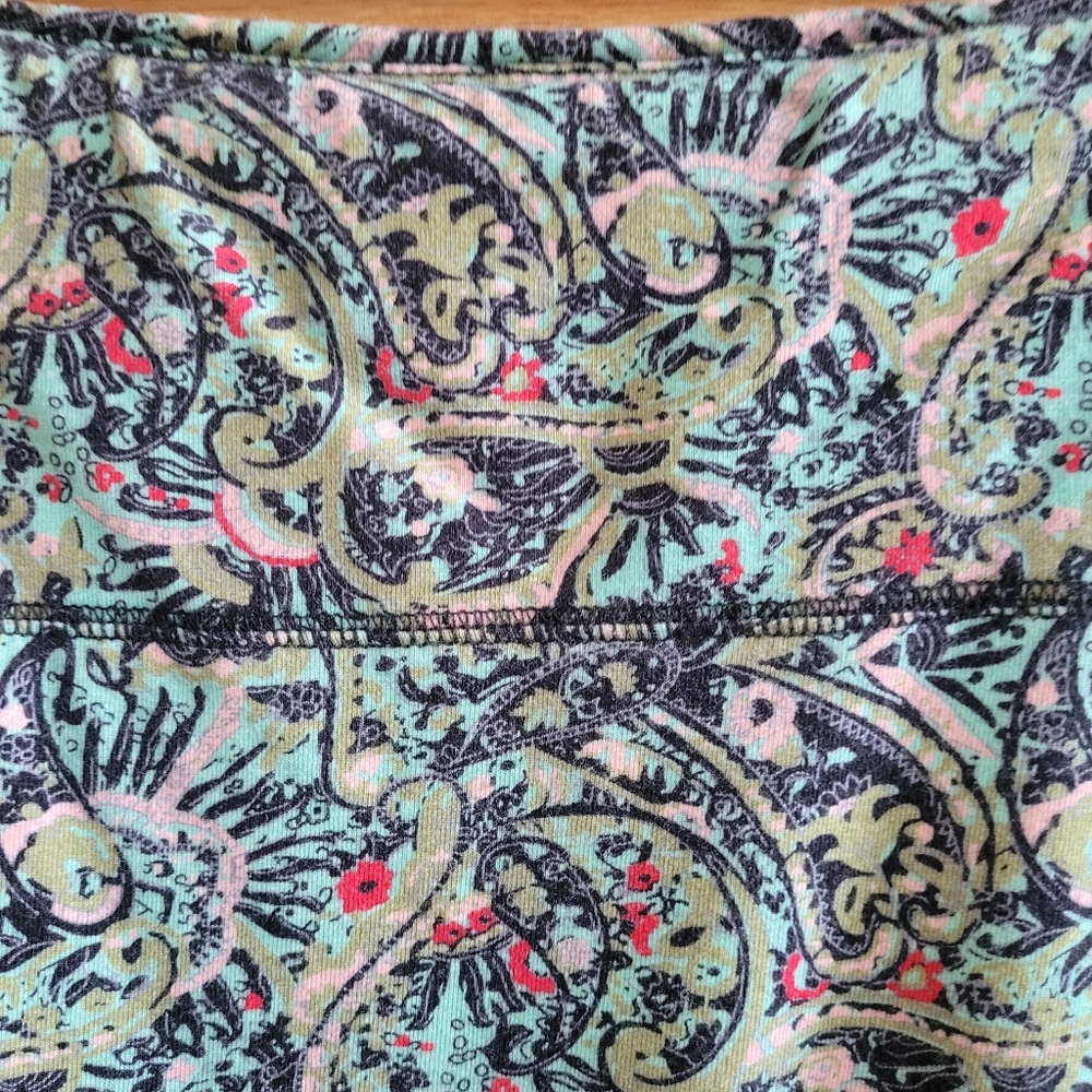 Sahalie Paisley Print Skirt with Pink and Blue Accents - Picture 4 of 4